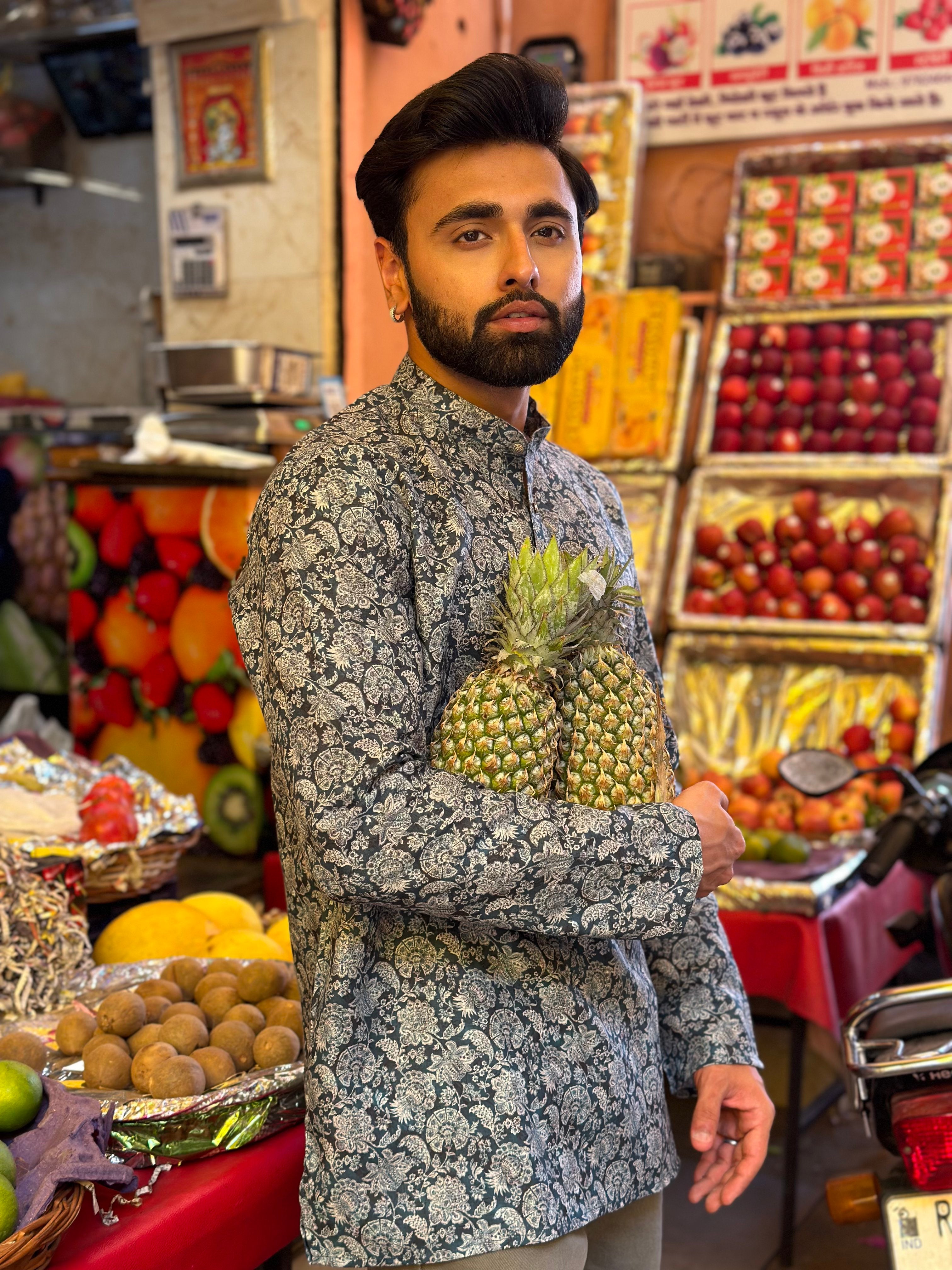 Floral Print Short Kurta